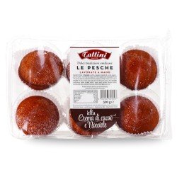 Pesche alla crema di cacao e nocciole Tattini 300g